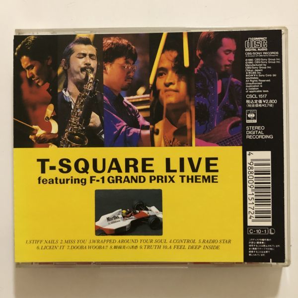 B22287 CD（中古）ライヴ～フィーチャリング・Ｆ－１グランプリ・テーマ T-SQUAREの画像2