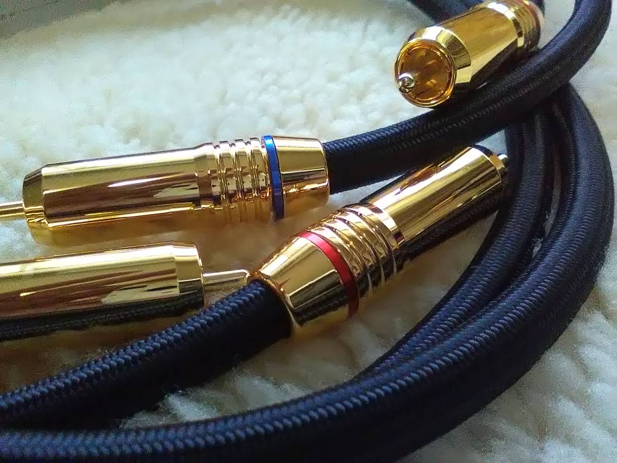  perfect .. sound reproduction ability *Real 5N copper 100% Shielding interconnect RCA cable 1.0m pair new goods 