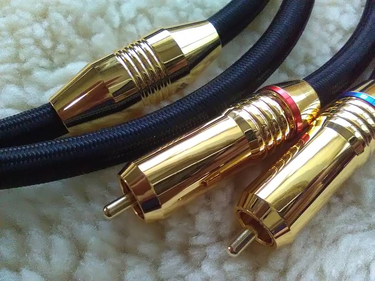  perfect .. sound reproduction ability *Real 5N copper 100% Shielding interconnect RCA cable 1.0m pair new goods 