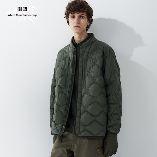 UNIQLO white Mountaineering リサイクルハイブリッドダウンジャケット XLサイズ グリーン オリーブ 2023年モデル_画像1