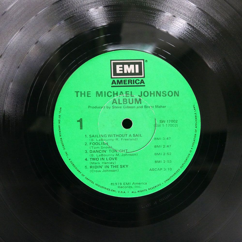 米 MICHAEL JOHNSON/ALBUM/EMI AMERICA SW17002 LP_画像2