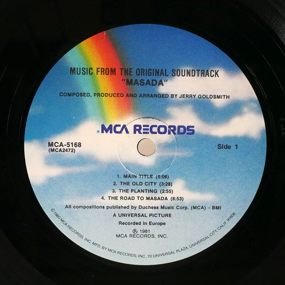 OST (JERRY GOLDSMITH)/MASADA/MCA MCA-5168 LP_画像2