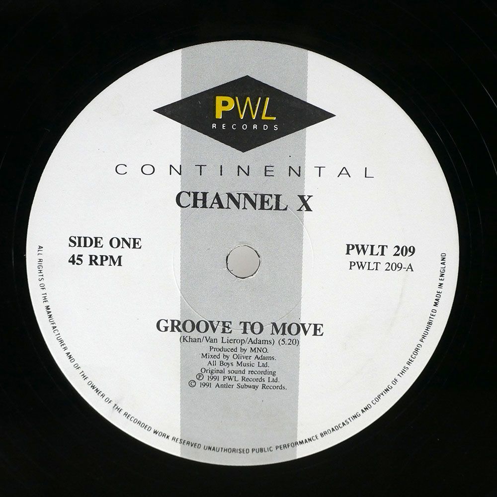 CHANNEL X/GROOVE TO MOVE/PWL CONTINENTAL PWLT209 12_画像2