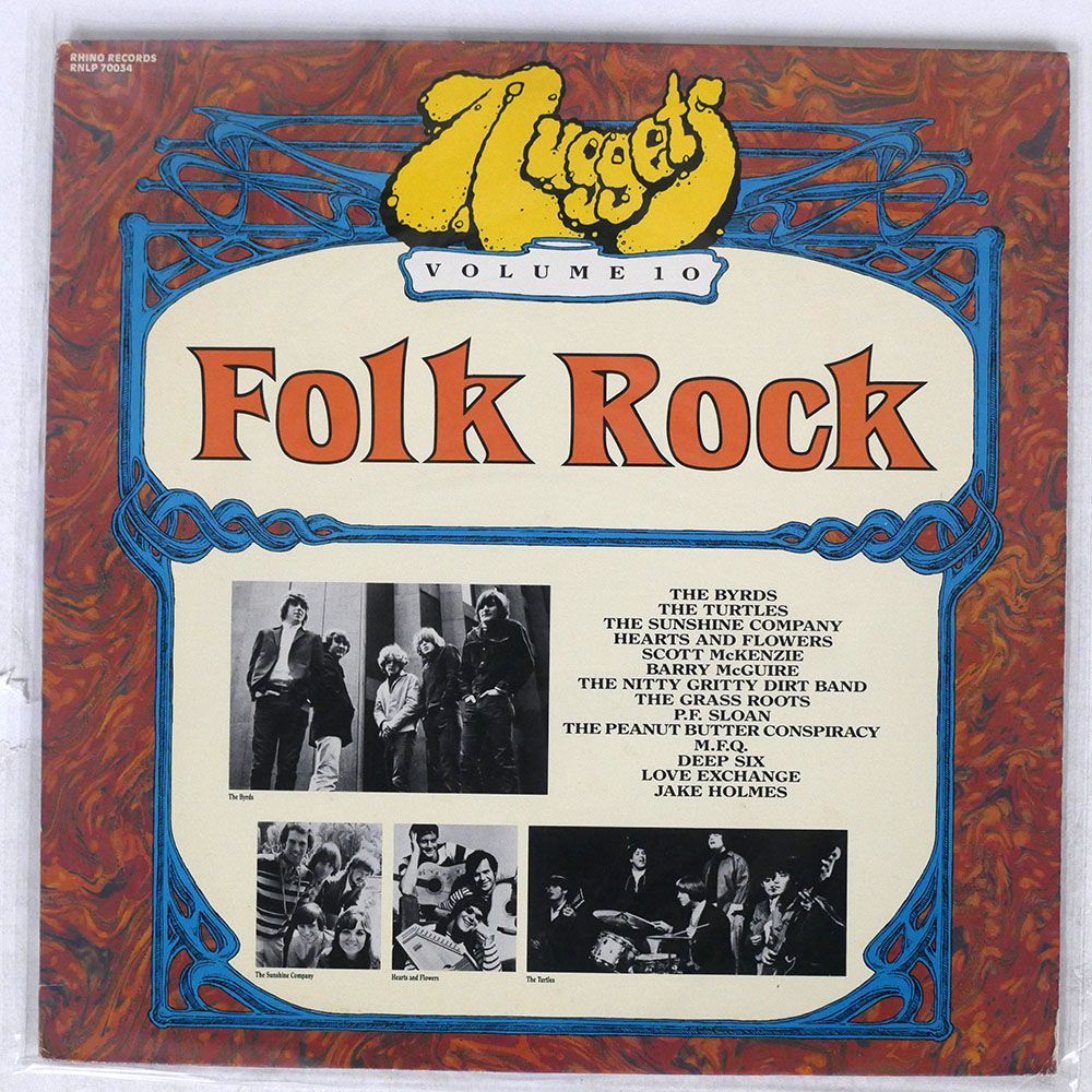 米 VA(BYRDS)/NUGGETS VOLUME 10: FOLK ROCK/RHINO RNLP70034 LP_画像1