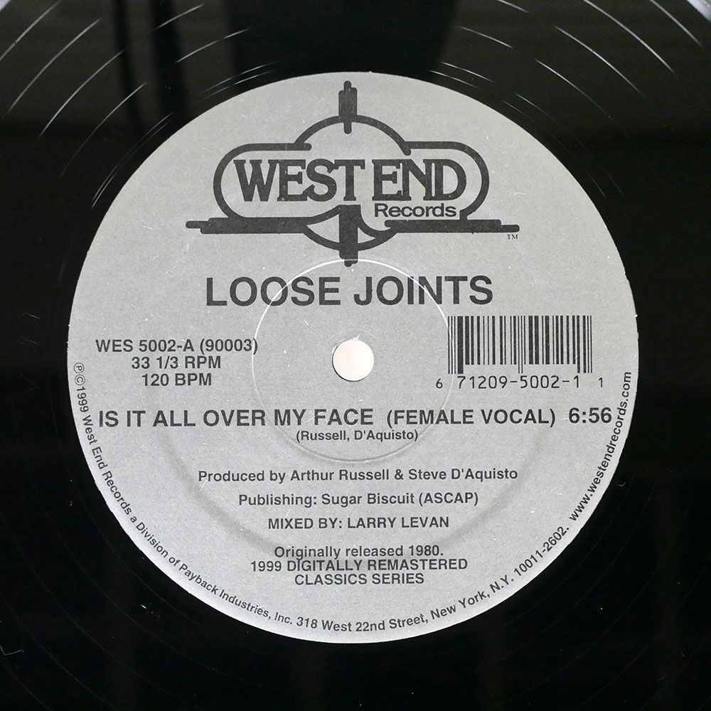 LOOSE JOINTS/IS IT ALL OVER MY FACE/WEST END WES5002 12_画像2