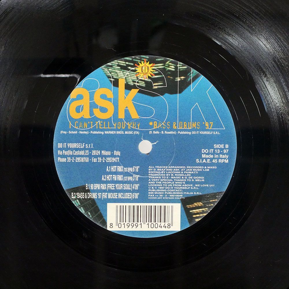ASK/I CAN’T TELL YOU WHY/DO IT YOURSELF ENTERTAINMENT DOIT1397 12_画像2