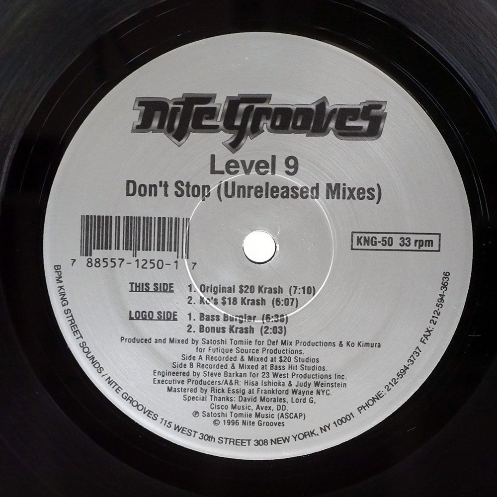LEVEL.9/DON’T STOP (UNRELEASED MIXES)/NITE GROOVES KNG50 12_画像2