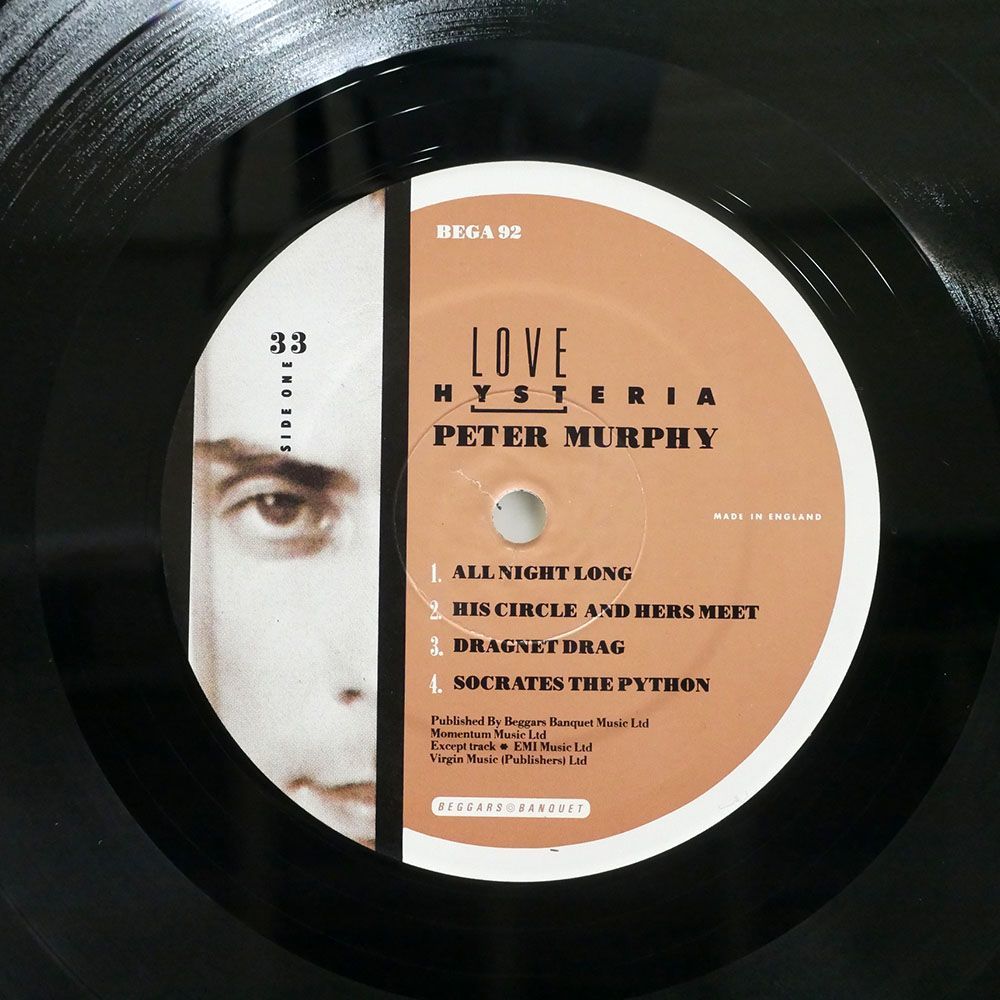 英 PETER MURPHY/LOVE HYSTERIA/BEGGARS BANQUET BEGA92 LP_画像2