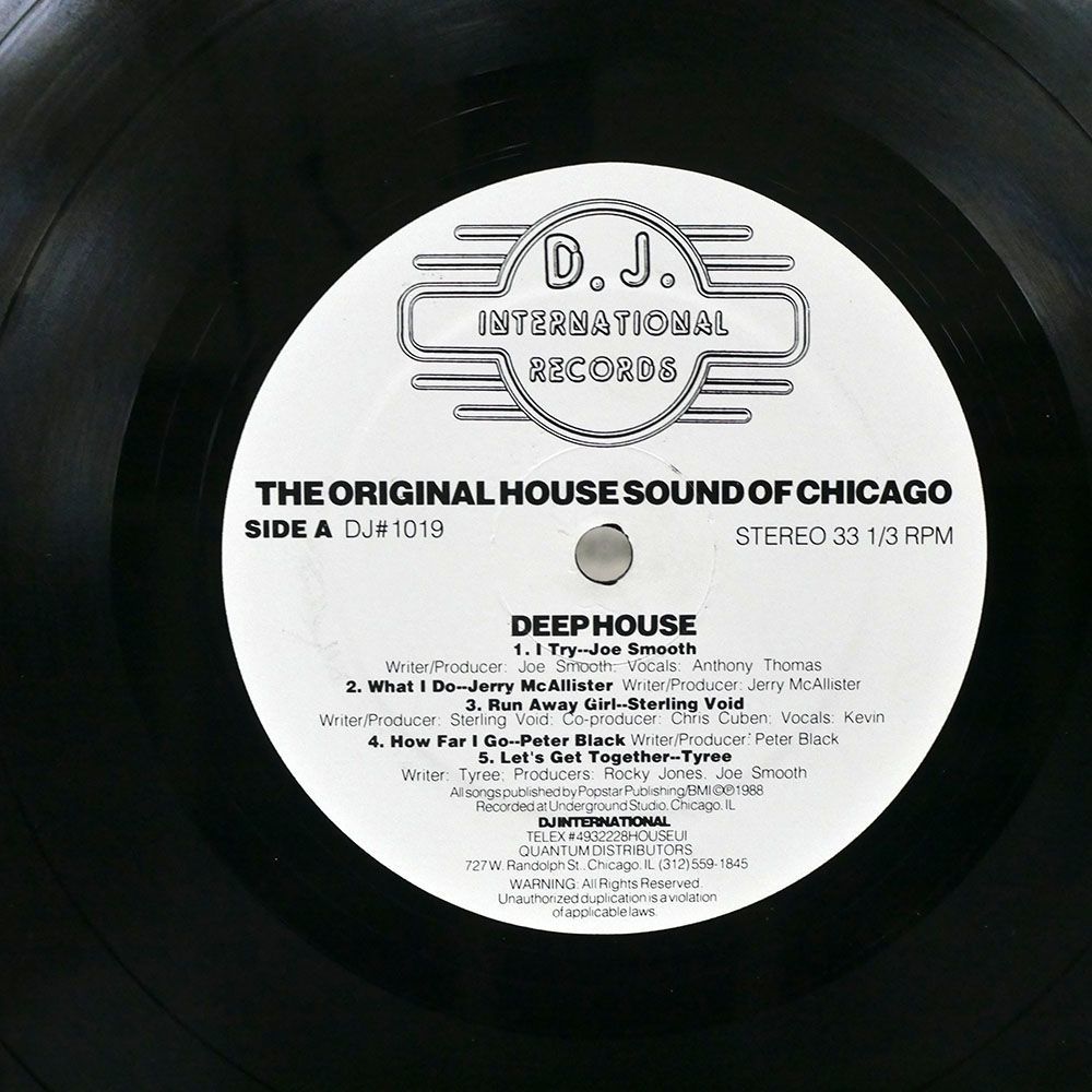 VA(JOE SMOOTH)/ORIGINAL HOUSE SOUND OF CHICAGO: DEEP HOUSE VOL. ONE/D.J. INTERNATIONAL DJ1019 LP_画像2