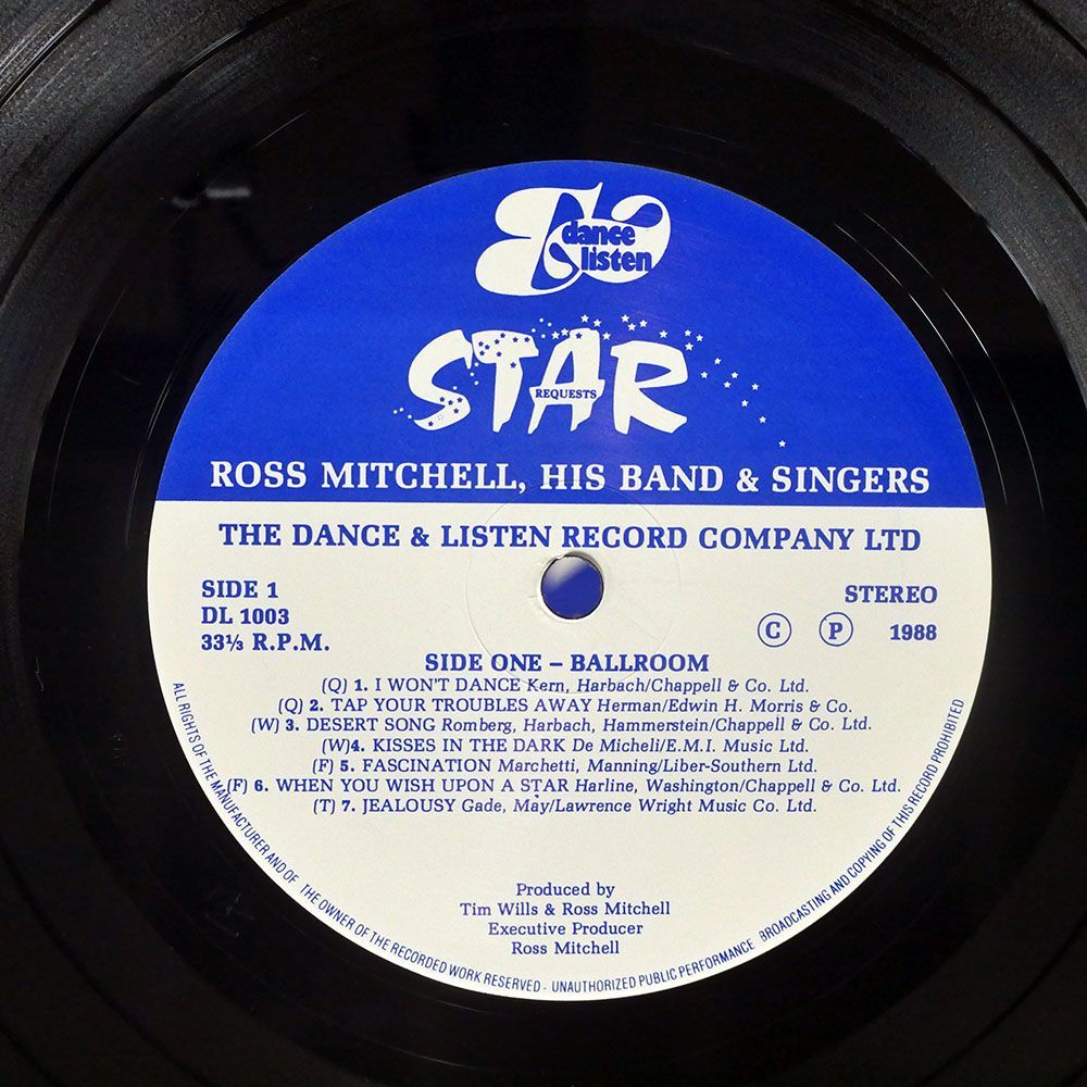 ROSS MITCHELL HIS BAND & SINGERS/STAR REQUESTS/DANCE & LISTEN DL1003 LP_画像2