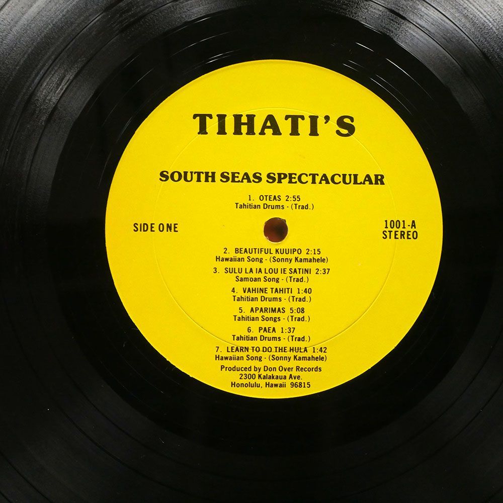 UNKNOWN ARTIST/TIHATI’S SOUTH SEAS SPECTACULAR/DON OVER 1001 LP_画像2