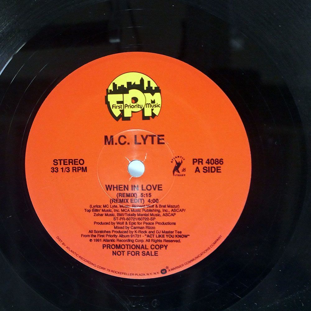 MC LYTE/WHEN IN LOVE/FIRST PRIORITY MUSIC PR4086 12_画像2