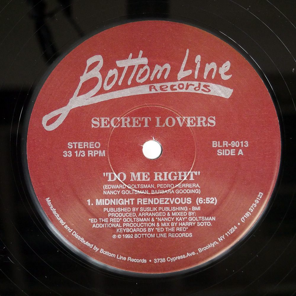 SECRET LOVERS/DO ME RIGHT/BOTTOM LINE BLR9013 12_画像1