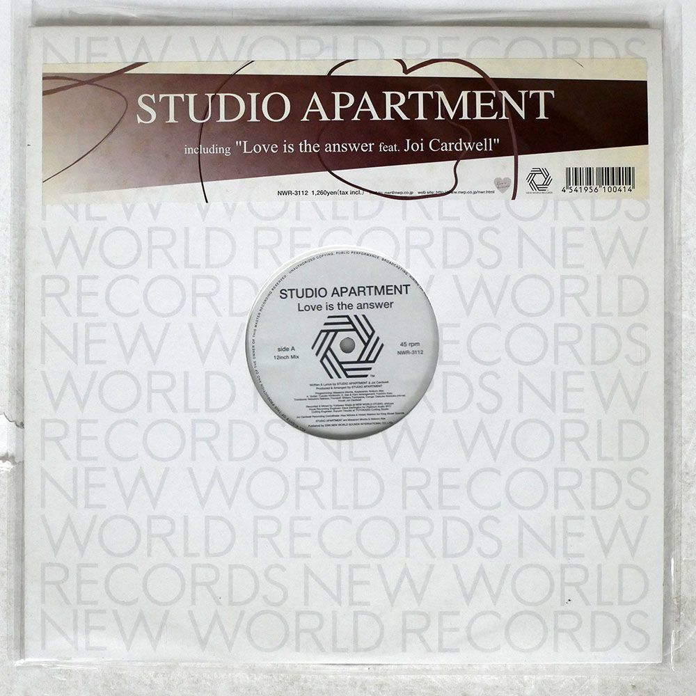 STUDIO APARTMENT/LOVE IS THE ANSWER/NEW WORLD NWR3112 12_画像1