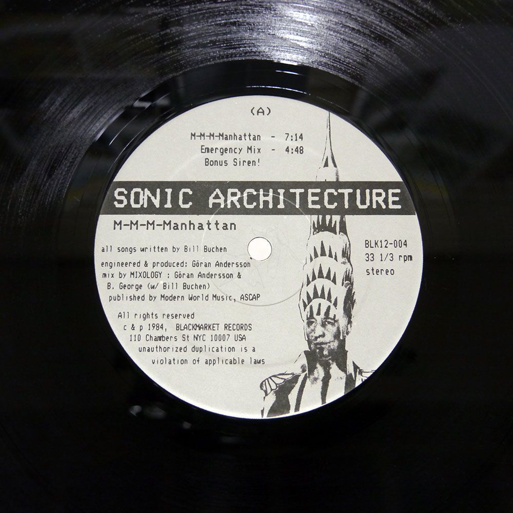 SONIC ARCHITECTURE/M-M-M-MANHATTAN/BLACKMARKET BLK12004 12_画像2