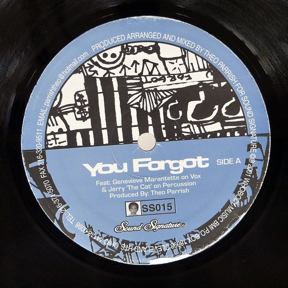 THEO PARRISH/YOU FORGOT DIRT RHODES/SOUND SIGNATURE SS015 12_画像1