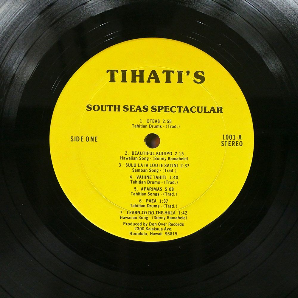 UNKNOWN ARTIST/TIHATI’S SOUTH SEAS SPECTACULAR/DON OVER 1001 LP_画像2