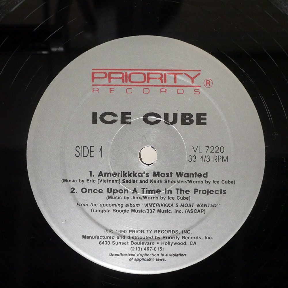 ICE CUBE/AMERIKKKA’S MOST WANTED/PRIORITY VL7220 12_画像2