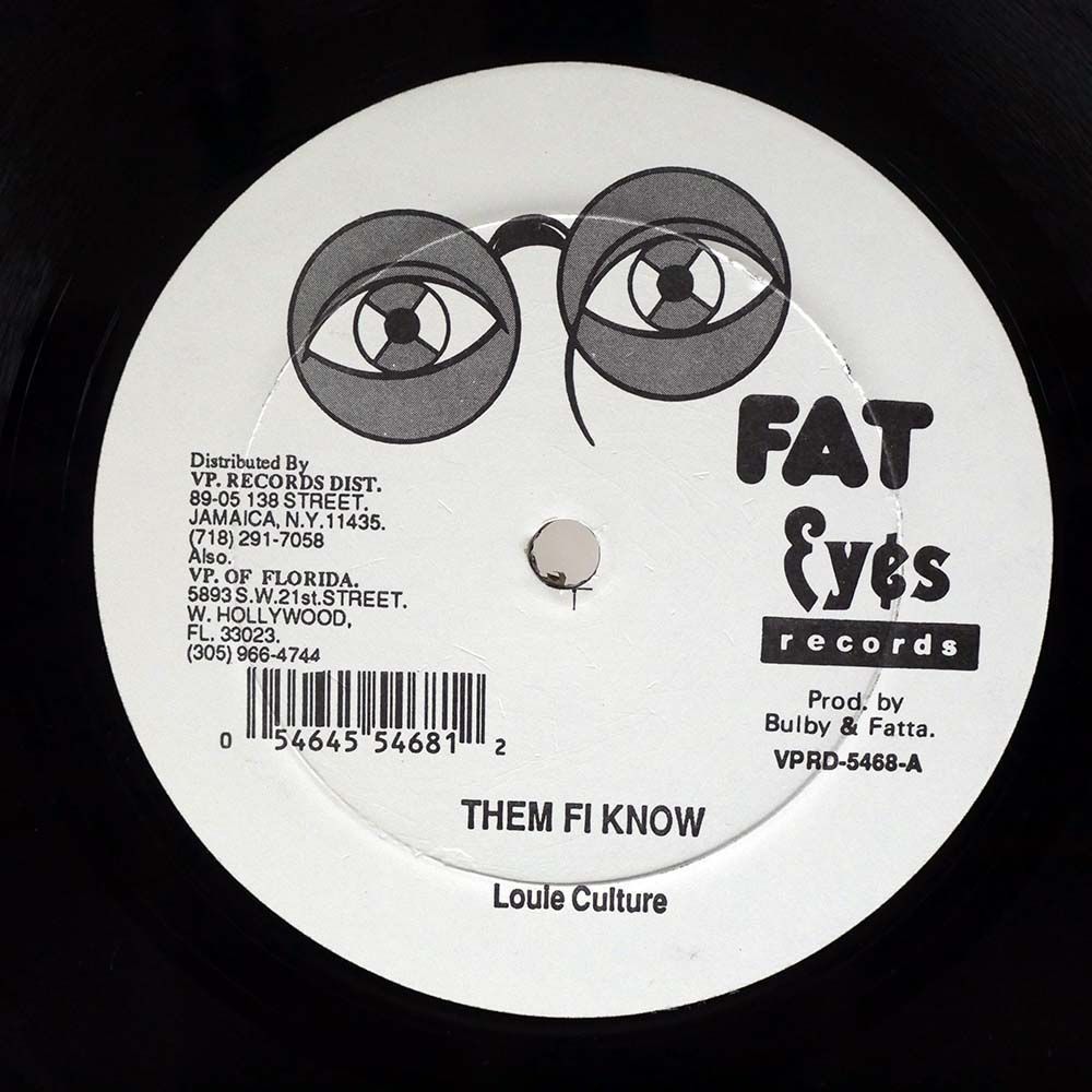 LOUIE CULTURE/THEM FI KNOW SO MUCH IN LOVE/FAT EYES VPRD5468 12_画像1