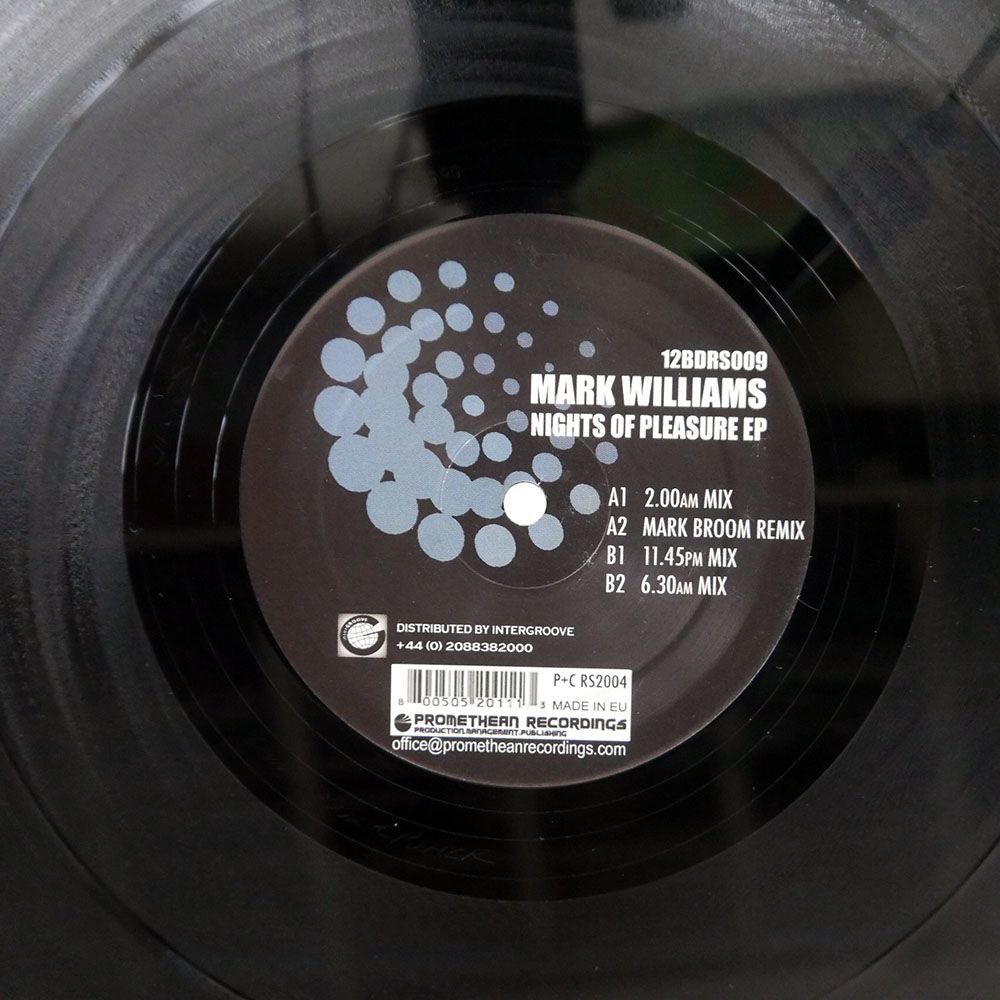 MARK WILLIAMS/NIGHTS OF PLEASURE EP/REAL SESSIONS 12BDRS009 12_画像1