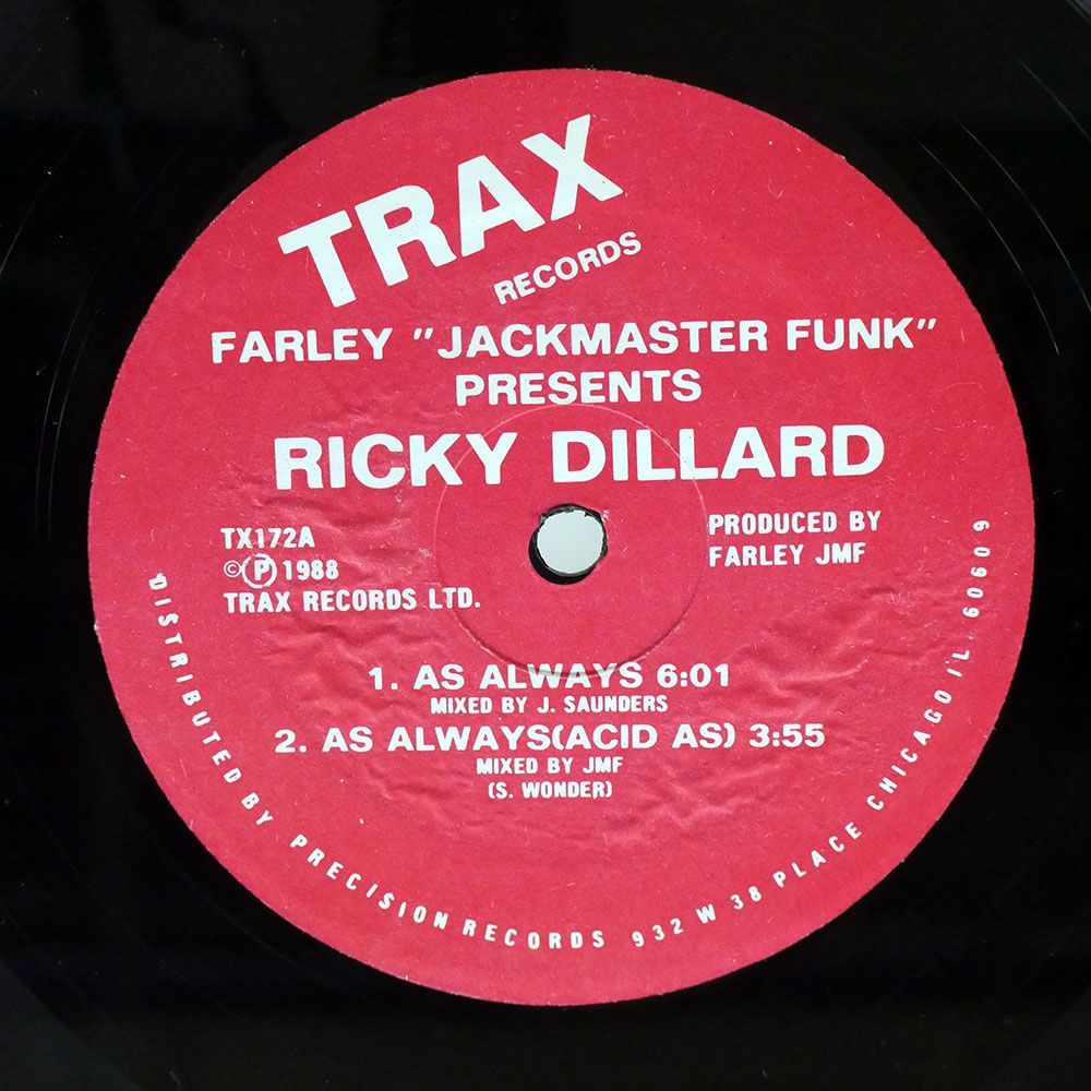 FARLEY "JACKMASTER" FUNK PRESENTS RICKY DILLARD/AS ALWAYS/TRAX TX172 12_画像1