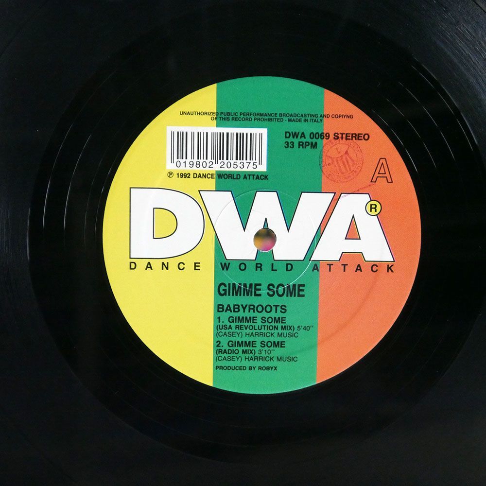 BABYROOTS/GIMME SOME/DWA (DANCE WORLD ATTACK) DWA0069 12_画像2