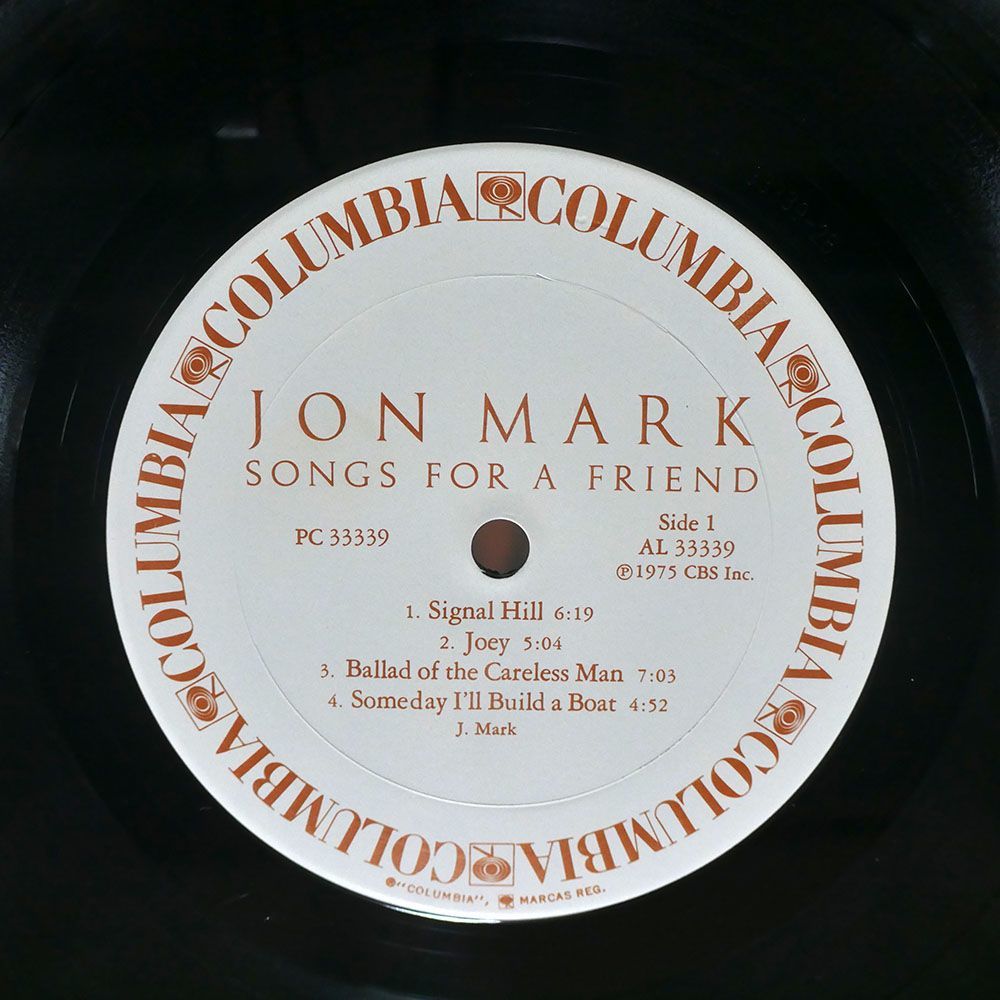 JON MARK/SONGS FOR A FRIEND/COLUMBIA PC33339 LP_画像2