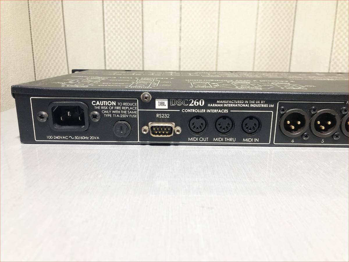 JBL DSC260 2in/6out digital channel divider sound out operation verification settled 