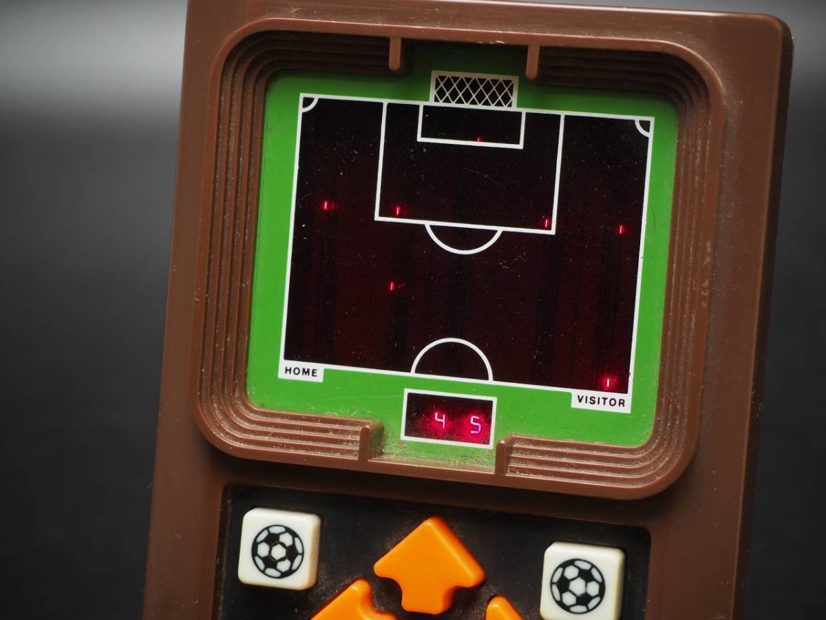 マテル エレクトロニクス豪華2機セット!!サッカー+アメリカンフットボール1978,77オリジナル!!ゲームシンジゲート/ゲームウォッチ/動作good_画像3