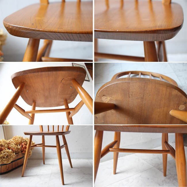 ■店頭価格　￥３８５００■アーコール・フープバックチェア６４■英国　Ercol 古木椅子　スピンドル ヴィンテージ_画像5