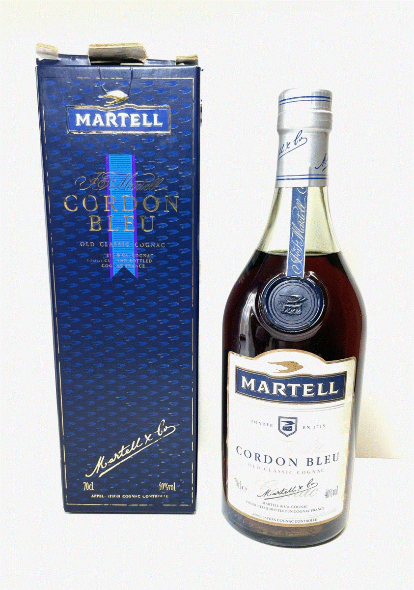 MARTELL マーテル CORDON BLEU コルドン ブルー OLD CLASSIC COGNAC コニャック ブランデー グリーンボトル 40% 700ml お酒 古酒 未開封_画像1