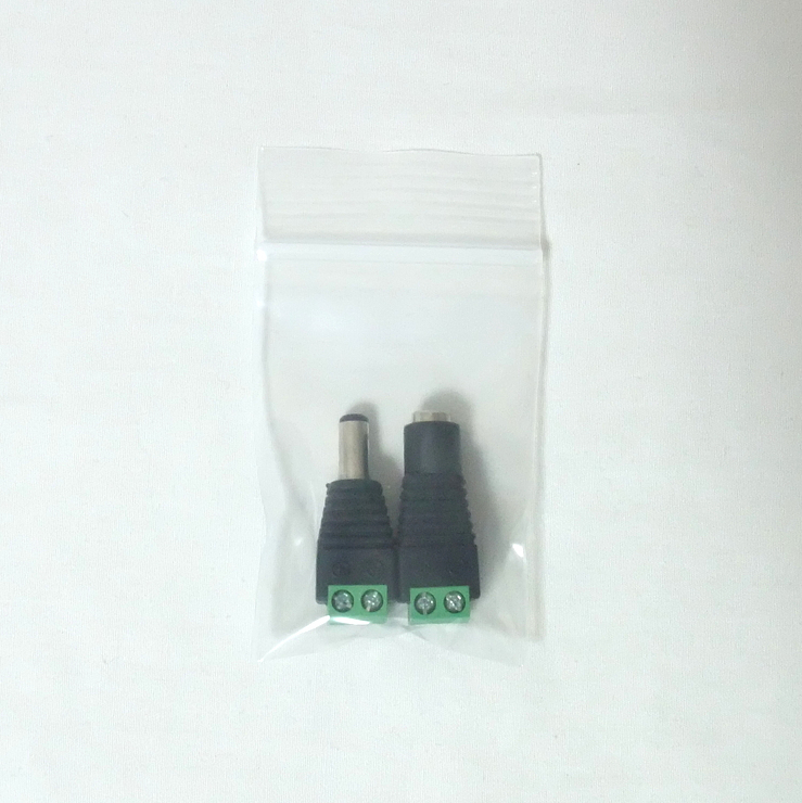 外径5.5mm内径2.1mmサイズDCプラグ ジャックセット（ネジ端子、新品） _画像3