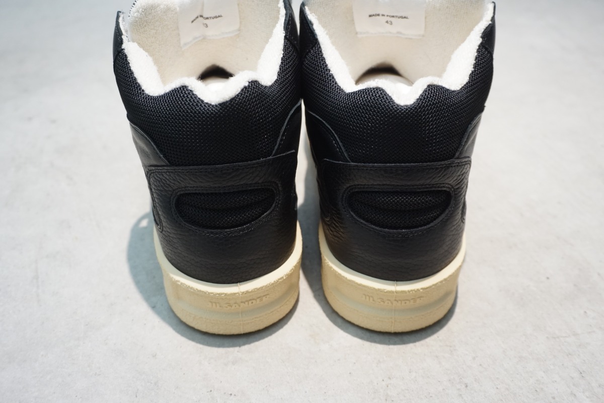 新品 正規 22AW JIL SANDER ジルサンダー Basket Hi バスケット ハイ スニーカー 43黒 本物1201N▲_画像4