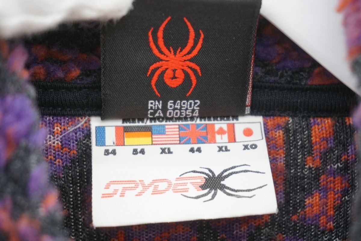 希少 90s ビンテージ SUPREME元ネタ SPYDER スパイダー POLAR FLEECE ポーラ フリース ボア ジップ ジャケット ブルゾン XL 本物1211N_画像9