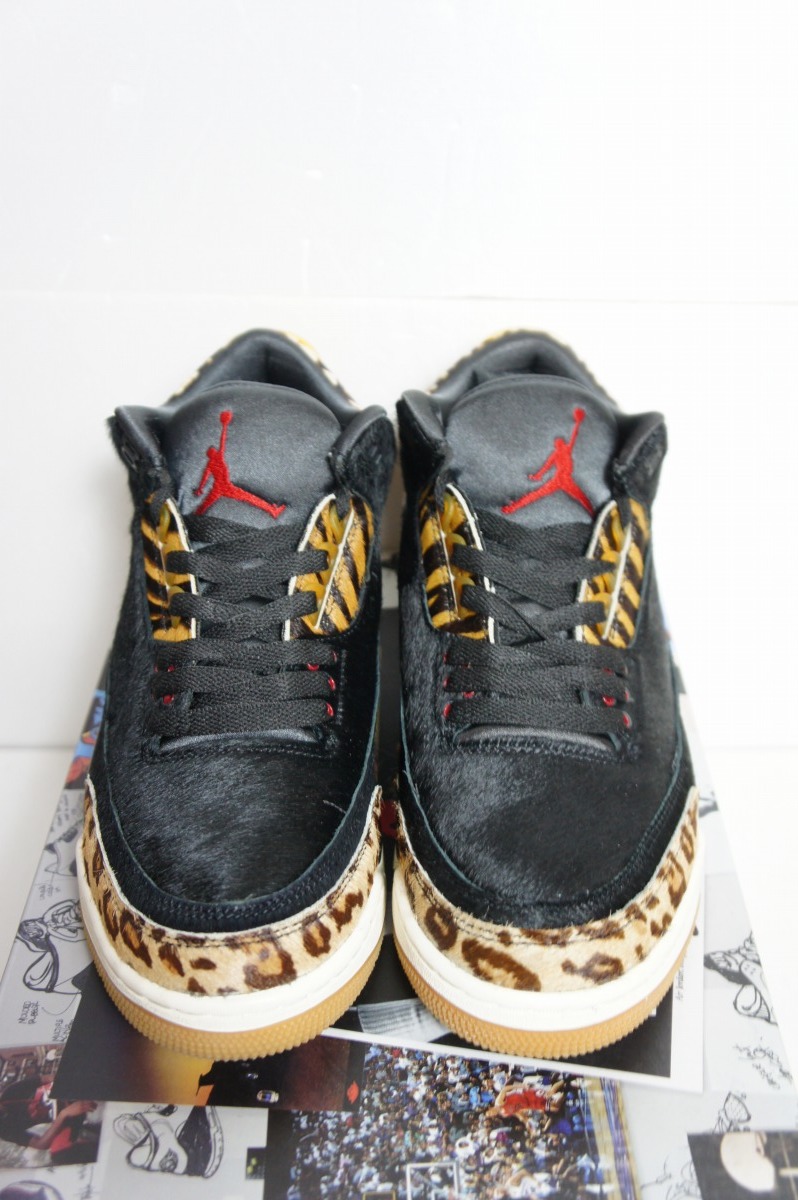 国内正規 美品NIKEナイキ AIR JORDAN 3 エアジョーダン3 スニーカー Animal Instinct アニマル AJ3 CK4344-002 US8 黒1206N▲_画像2