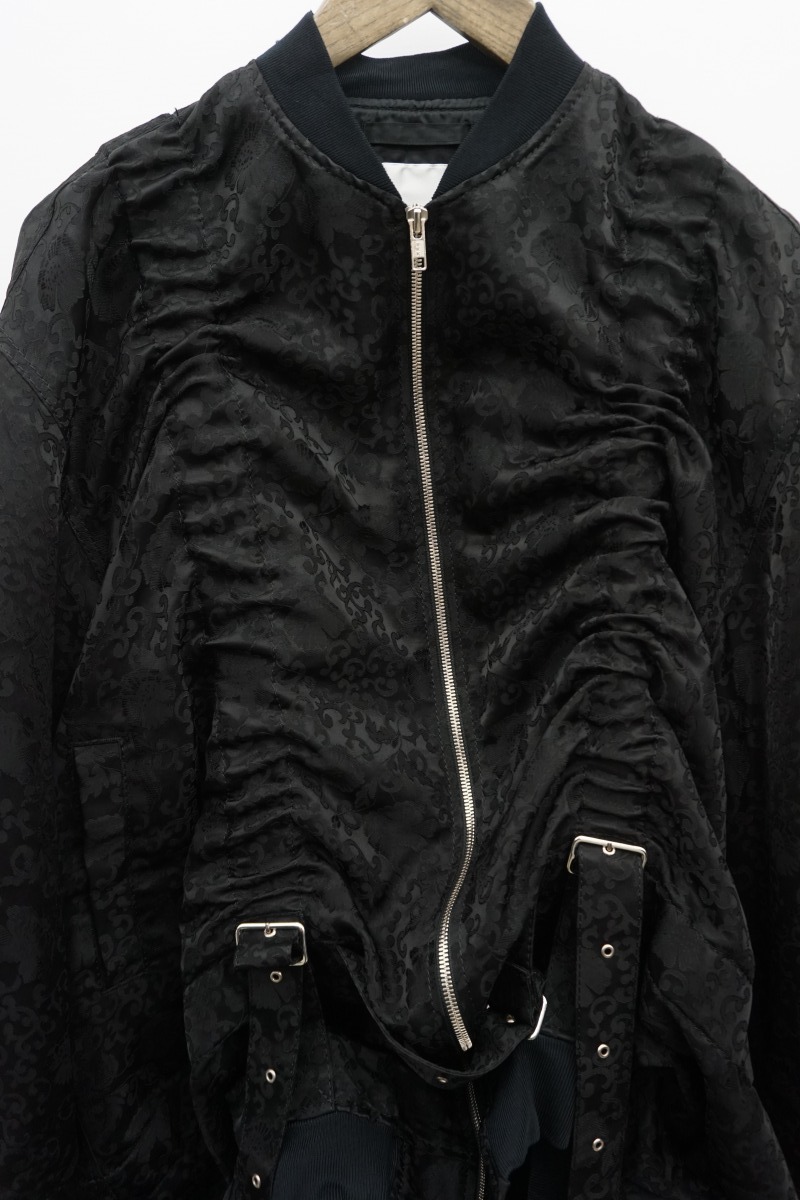 美品19SS noir kei ninomiya COMME des GARCONSノワール ケイニノミヤ コムデ ギャルソン レース MA-1 ジャケット コート 3C-J021 1201N▲_画像4