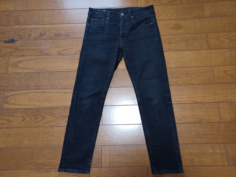 G-STAR RAW 3301 w30(平置き39cm)　スリムフィットジーンズ 黒　送230円可能_画像2