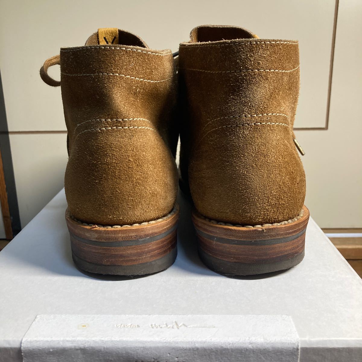 visvim BRIGADIER BOOTS MID FOLK ビズビム　US9.5 キャメル　中村ヒロキ　ブーツ　ワークブーツ プレーン スエード_画像3