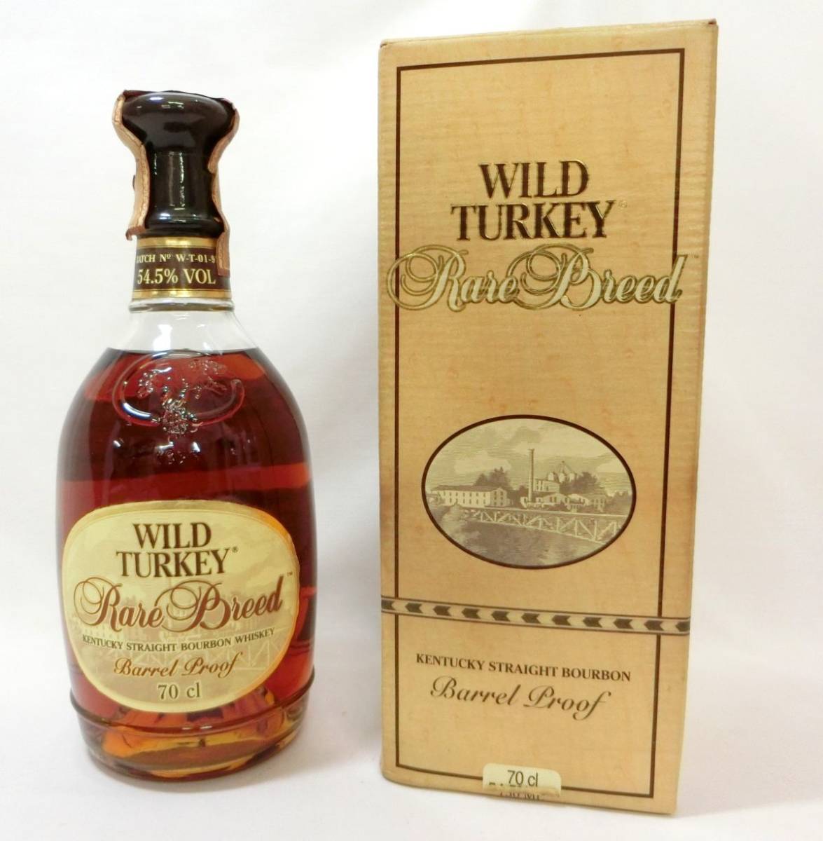 1000円スタート 酒 BOURBON WHISKEY WILD TURKEY Rare Breed 1855 700ml 54.5％ ワイルドターキー レアブレード 未開栓 箱付 WHO お酒⑭508_画像1