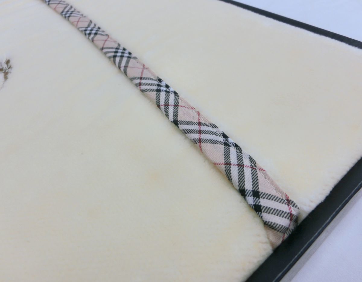 1000円スタート 寝具 1点 BURBERRY バーバリー コットンボアシーツ BB002 VLP5553030 パイル綿100％ ブランド雑貨 箱付 12 NN①447_画像6