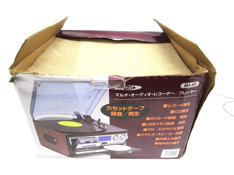1円スタート オーディオ機器 クマザキエイム MA-89 マルチオーディオレコードプレーヤー CD カセット ラジオ レコード 11 ◯KK4020_画像2