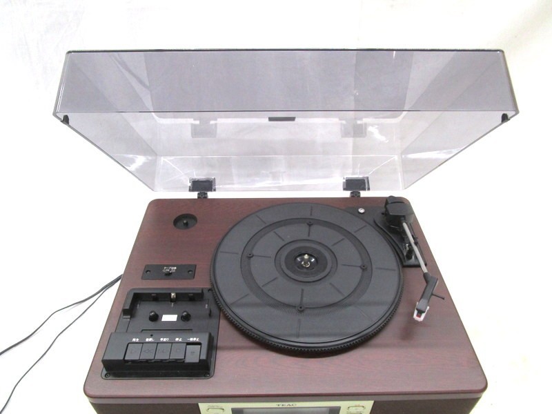 1000円スタート オーディオ機器 TEAC ティアック LP-R520 ターンテーブル カセットプレーヤー付CDレコーダー 2020年製 12 NN4021_画像2