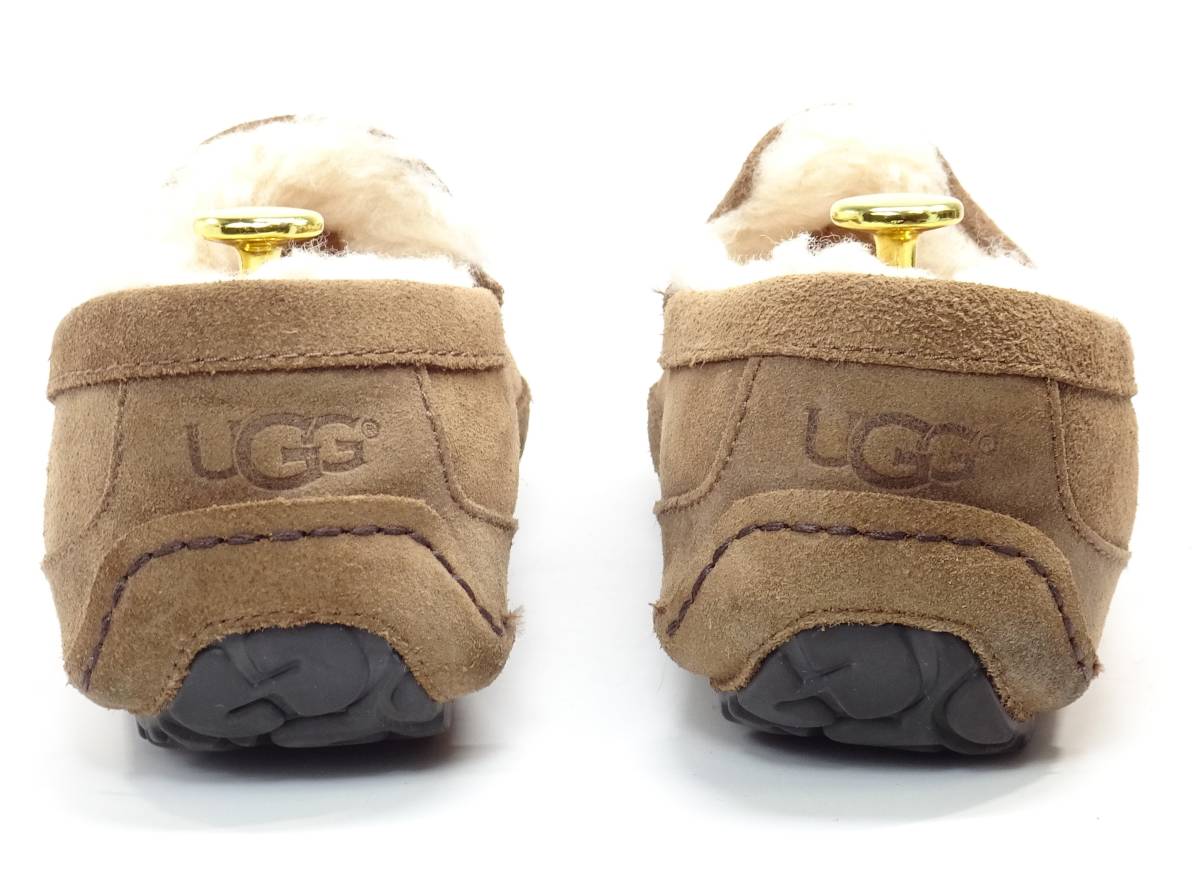 即決 UGG australia 26.0cm ASCOT アグオーストラリア アスコット 1016593 メンズ 茶 ブラウン 本革 スエード モカシン スリッポン 革靴_画像4