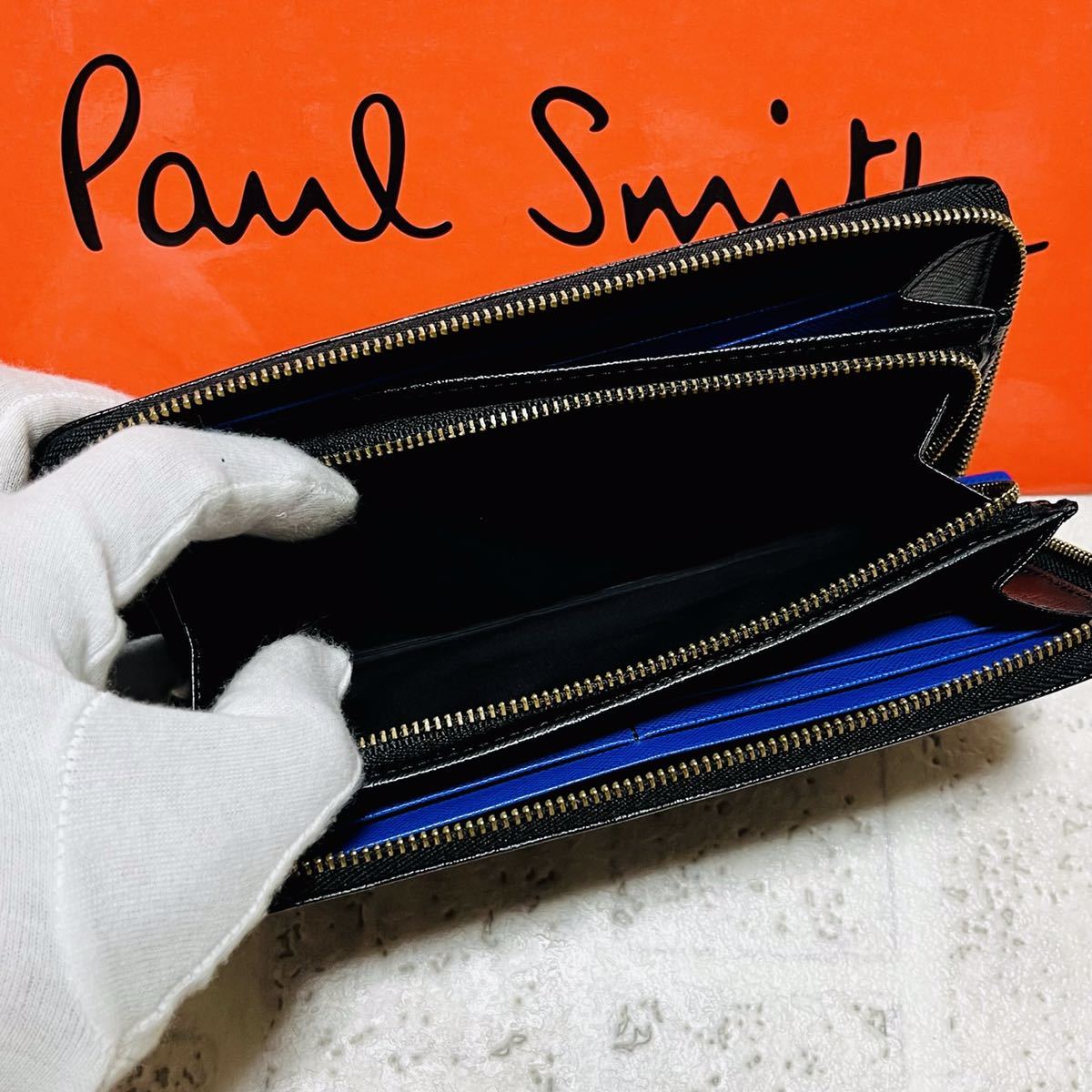 50%OFF 美品 ポールスミス PaulSmith スミシーハート 長財布 ロング