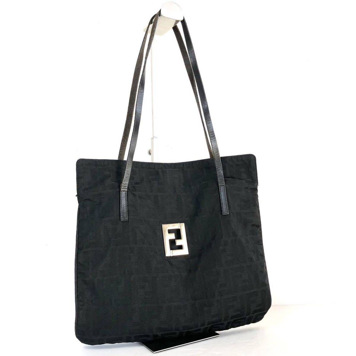 FENDI フェンディ ズッカ FF金具 トートバッグ キャンバス FENDI フェンディ ズッカ FF金具 トートバッグ キャンバス