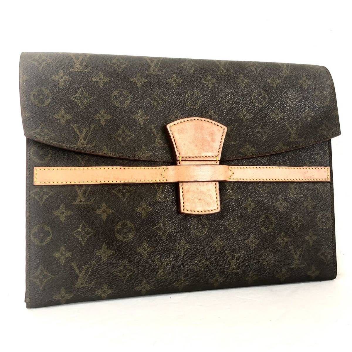 ■外観美品■超希少■LOUIS VUITTON ルイヴィトン　モノグラム　ポッシュディプロマット　ダム　クラッチバッグ　PVC×レザー　フランス製