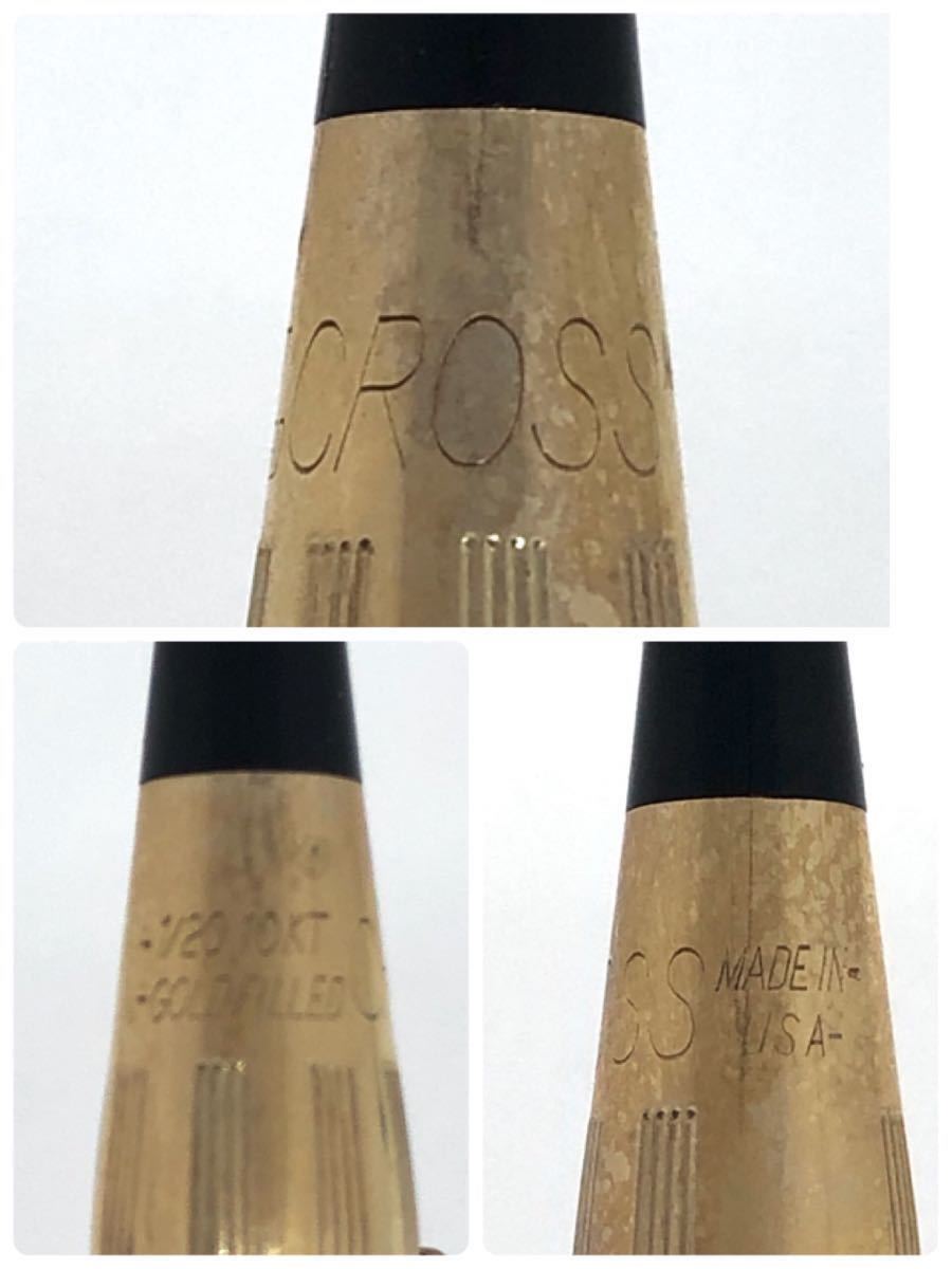 CROSS クロス 筆記用具セット 1/20 10KT 金張り ボールペン+シャープペンシル ツイスト式 USA製 ゴールド 箱付き 紙冊子の画像9