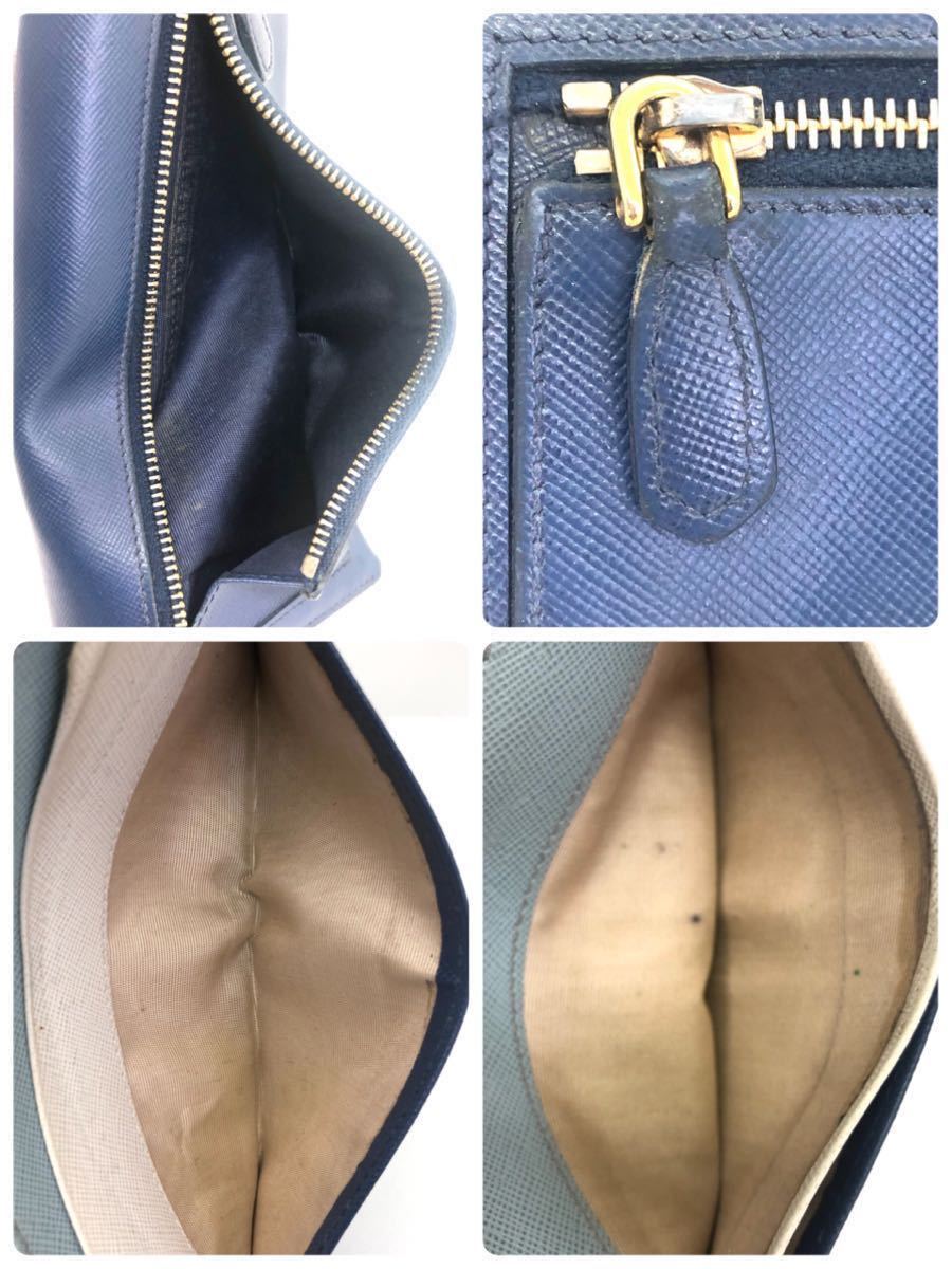 PRADA プラダ サフィアーノレザー 長財布 ロゴ金具 刻印あり PRADA プラダ サフィアーノレザー 長財布 ロゴ金具 刻印あり