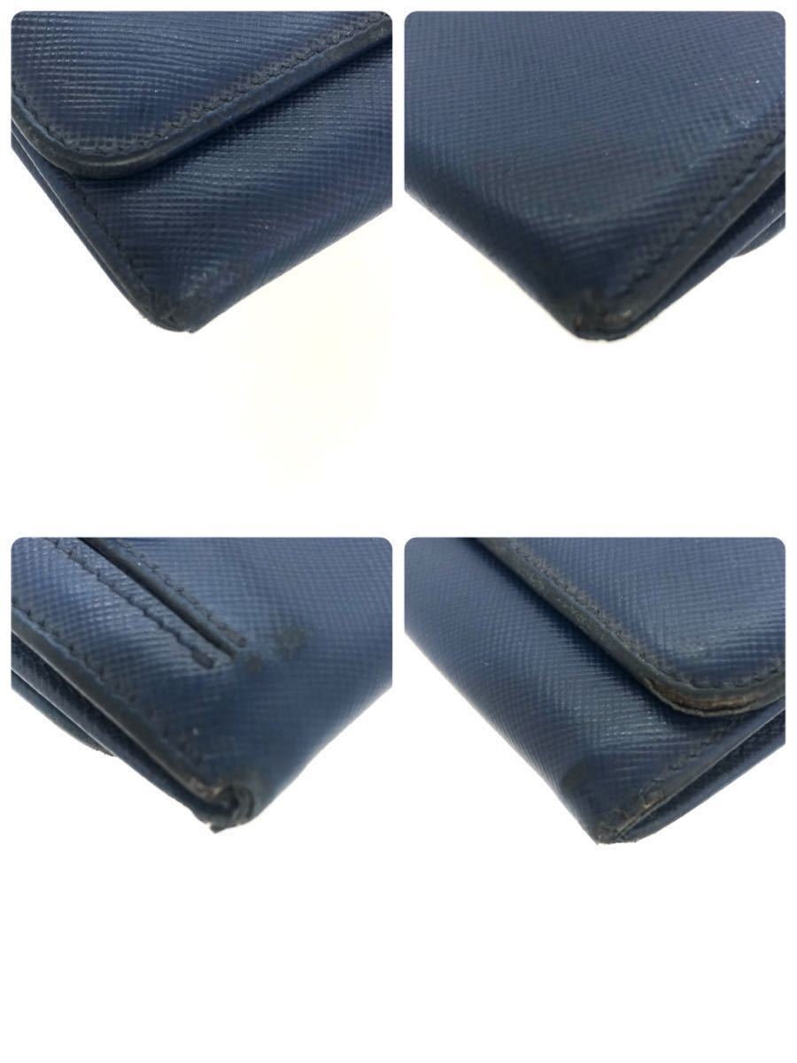 PRADA プラダ サフィアーノレザー 長財布 ロゴ金具 刻印あり PRADA プラダ サフィアーノレザー 長財布 ロゴ金具 刻印あり