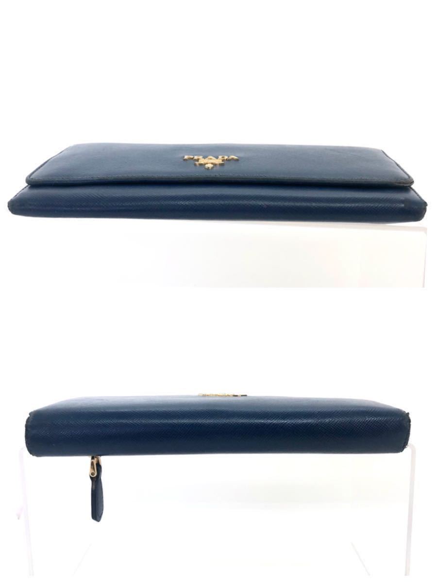 PRADA プラダ サフィアーノレザー 長財布 ロゴ金具 刻印あり PRADA プラダ サフィアーノレザー 長財布 ロゴ金具 刻印あり